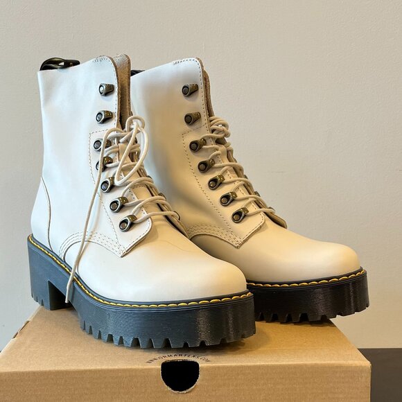 Dr. Martens Shoes - Doc Martens Leona Leather Healed Boot, NIB, Women's Size 10, EU 42.